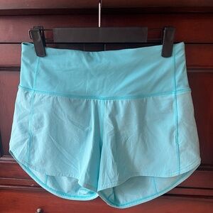 Lululemon Speed Up High Rise Shorts 4” — Size 4, Turquoise